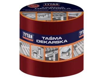 Taśma dekarska uszczelniająca bitumiczna Tytan 10cm x 10 mb ceglany