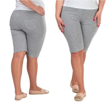 Spodenki dresowe 7XL szare popielate plus size