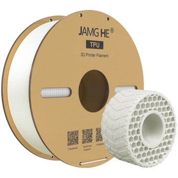 Filament TPU-95A Biały 1,75mm 1kg Jamghe 3D