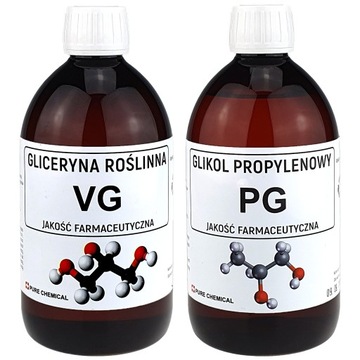 GLICERYNA ROŚLINNA + GLIKOL PROPYLENOWY ZESTAW GLIKOL I GLICERYNA 1l