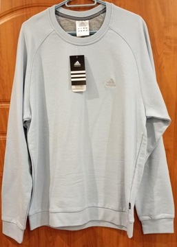 Adidas oryginalna bluza męska, jasnoniebieska, roz. M, nowa