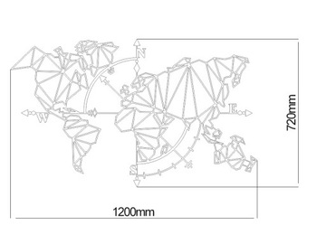 *decolicious, украшение GEO COMPASS 3D КАРТА МИРА
