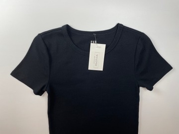 T-shirt damski czarny GAP pima cotton modal r. XS