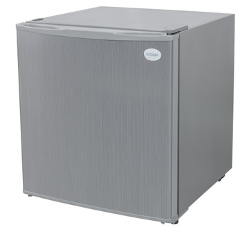 MAŁA LODÓWKA CHŁODZIARKA HOTELOWA 41L MINIBAR INOX SREBRNA