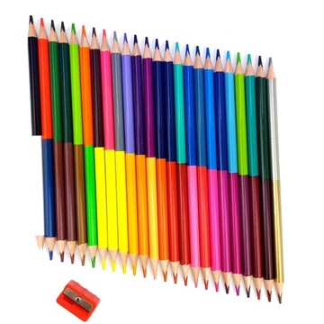 Карандаши Astra двусторонние, 24 штуки + точилка