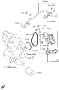 ФИЛЬТР МАСЛЯНЫЙ MAZDA RX-8 SE 1.3 RENESIS ОРИГИНАЛ