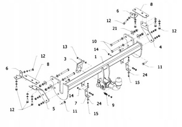 AUTOMAT NOVÝ ZAŘÍZENÍ(HÁK) TÁŽNÝ MITSUBISHI ASX OD2012