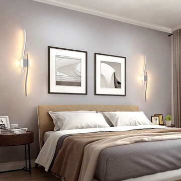 ЛИНЕЙНЫЙ НАСТЕННЫЙ СВЕТИЛЬНИК БЕЛЫЙ 3000К СОВРЕМЕННЫЙ ДЛЯ ГОСТИНОЙ