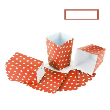 TOREBKI POPCORNOWE NA IMPREZĘ SKŁADANE PUDEŁKA NA PRZEKĄSKI POJEMNIK PAPIEROWY 24 SZT.