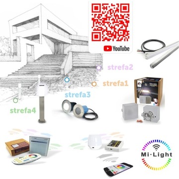 4x Светящаяся брусчатка LedBruk 12x12 RGB+CCT