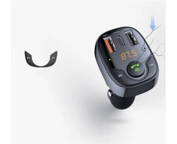 АВТОМОБИЛЬНЫЙ FM-ПЕРЕДАТЧИК ROCK B301 AUDIO С ЗАРЯДНЫМ УСТРОЙСТВОМ USB-C QC4.0 PD