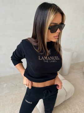 Komplet LaManuel INTO IT XS S czarny premium dres bluza