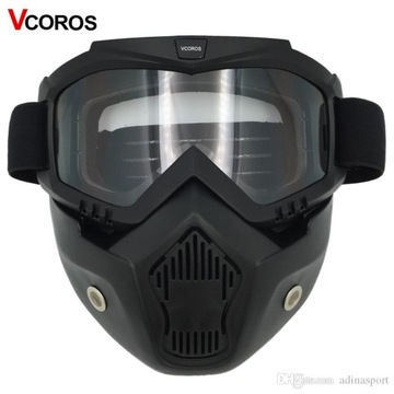 VCOROS ODPINANE GOOGLE Z MASKĄ STYL VINTAGE