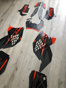 KTM EXC 08-11 okleina BLACK GRAY z ITALII CUBAMOTO