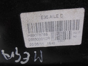 SVĚTLO PRAVÝ ZADNÍ 265500012R RENAULT MEGANE III CABRIO