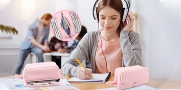 ШКОЛЬНЫЙ ЧЕХОЛ ДЛЯ КАРАНДА, ЧЕТЫРЕХОТДЕЛЕННЫЙ, МНОГОФУНКЦИОНАЛЬНЫЙ 3В1, ШКОЛЬНЫЙ ЯЩИК ДЛЯ ШКОЛЫ