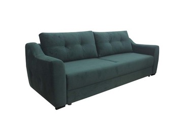 Sofa VELGE z funkcją spania butelkowa zieleń