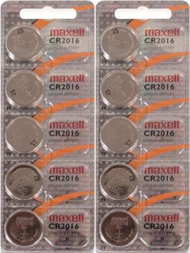 10x BATERIA LITOWA MAXELL CR2016 DL 2016 HOLOGRAM