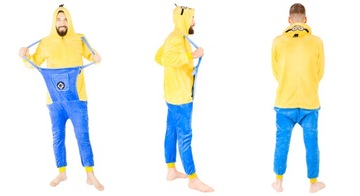 КИГУРУМИ КОМБИНЕЗНЫЙ КОСТЮМ ЦЕЛЬНАЯ ТЕПЛАЯ ПИЖАМА СПОРТИВНЫЙ КОСТЮМ МИННИОН L