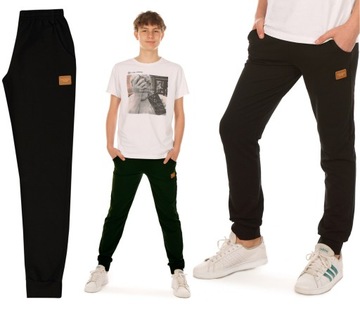 Spodnie dresowe SUPER JAKOŚĆ dres r.128 czarny Produkt PL