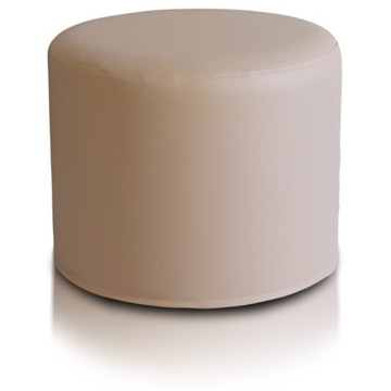 Pufa Roller Puf owalny stolik podnóżek 50x40cm Ekoskóra E17 cappucino