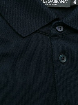 DOLCE&GABBANA luksusowa koszulka polo polówka -45% IT52/XL NEW BLACK 2024