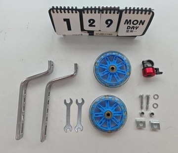 СВЕТОДИОДНЫЕ БОКОВЫЕ КОЛЕСА ДЛЯ ВЕЛОСИПЕДА 12–20 ДЮЙМОВ, СТАБИЛИЗАТОРЫ ВЕЛОСИПЕДА, СИНИЕ