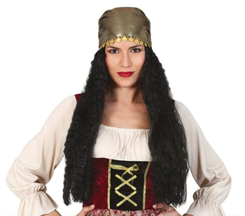 Peruka Cyganka w chuście Piratka Hinduska tancerka
