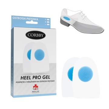 Носки на каблуке Corbby Heel Pro Gel, размеры 42-45, 2 шт., цвет белый