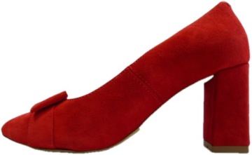 красные мягкие туфли на высоком каблуке R.Polański 37