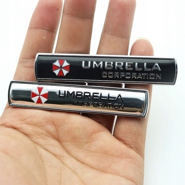 Эмблема корпорации Umbrella, металлическая наклейка на автомобиль