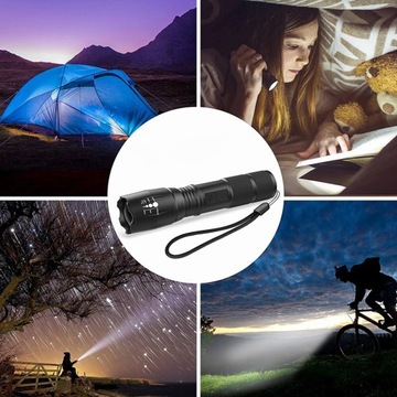 ОЧЕНЬ МОЩНЫЙ СВЕТОДИОДНЫЙ ТАКТИЧЕСКИЙ ВОЕННЫЙ ФОНАРИК С ЗУМОМ