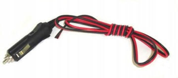 Kabel zasilający ok 1m + wtyk zapalniczki