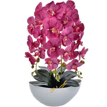 ORCHIDEA SZTUCZNA ROŚLINA DONICZCE KWIAT DEKORACJA