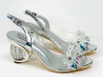 Sandały sylikonowe srebrne SCA'VIOLA H05 39