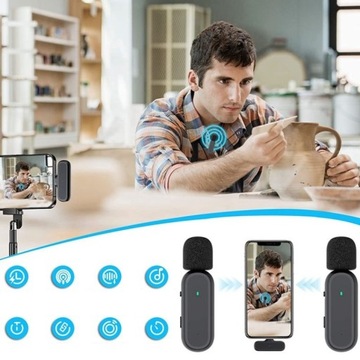 2 БЕСПРОВОДНЫХ МИКРОФОНА ДЛЯ IPHONE + ЧЕХОЛ