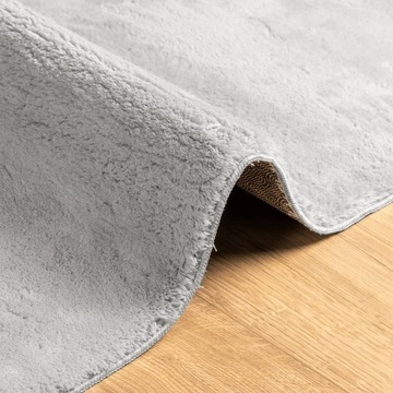 vidaXL Ковер HUARTE, низкий ворс, серый, 80x250 см