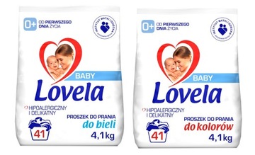 Lovela Baby Proszek do prania 4,1 kg x 2 / 82 pr Kolor Biel