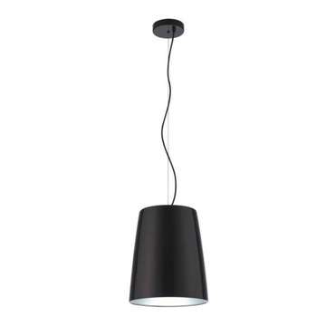 Lampa Zwisowa Czarna Regulowana Metalowy Klosz E27