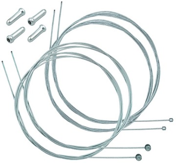 4 троса + наконечники - комплект тросов на весь велосипед