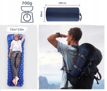 КОВРИК САМОНАДУВАЮЩИЙСЯ МАТРАС НАСОС + БЕСПЛАТНО