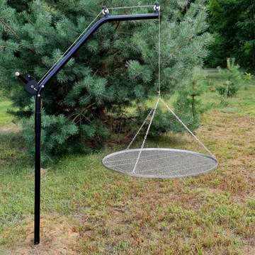 Solidny ruszt nierdzewny 70cm INOX + łańcuchy