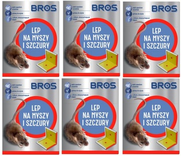 BROS Sticky для мышей и крыс, липкая ловушка 6 шт.