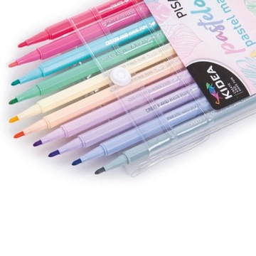 KIDEA Маркеры ШКОЛЬНЫЕ ПОЕЗДКИ, ПАСТЕЛЬ, 10 ЦВЕТОВ