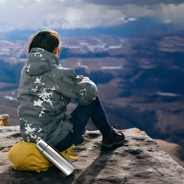 СТАЛЬНОЙ ТЕРМОВАКУУМНЫЙ ТЕРМОС 500МЛ 0.5Л