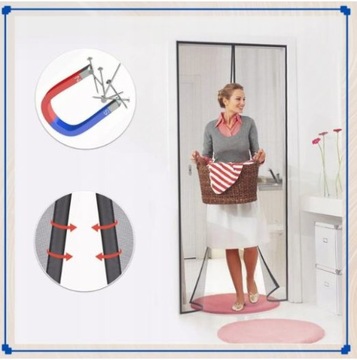 МАГНИТНАЯ МОСКИТНАЯ СЕТКА ДЛЯ ДВЕРЕЙ СЕТКА ДЛЯ МАГНИТА 210х100см