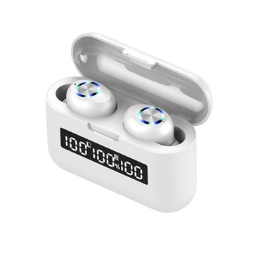 Compact Ture Bezprzewodowe słuchawki douszne Stereo Bluetooth 5.0 Słuchawki białe
