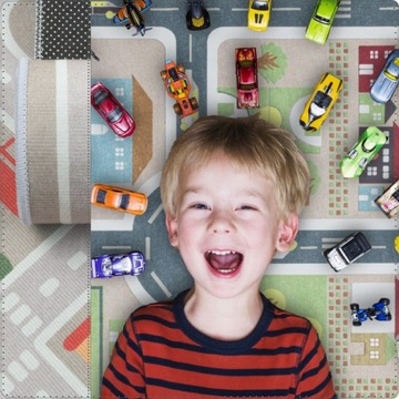 Детский ковер STREETS CITY street road 100х150 см МЯГКИЙ и ПРОЧНЫЙ