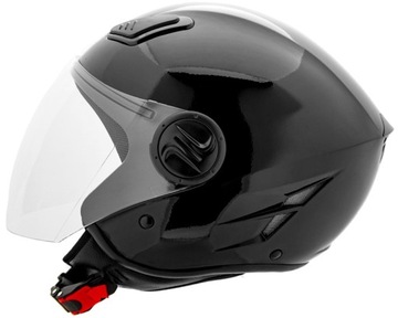 KASK MOTOCYKLOWY OTWARTY CZARNY HOMOLOGACJA S