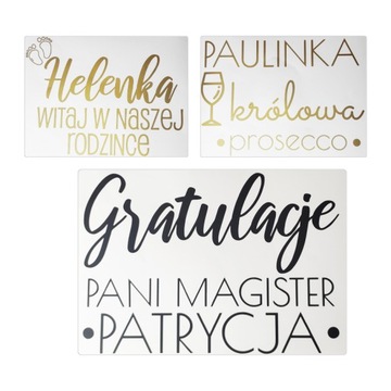 Naklejka personalizowana z Twoim tekstem 20 cm szeroka